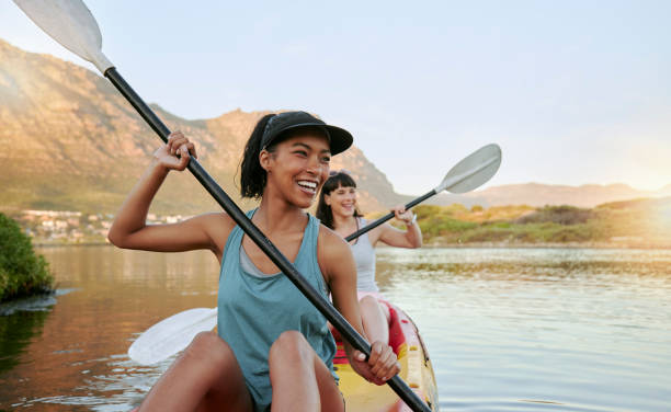 women kayaking